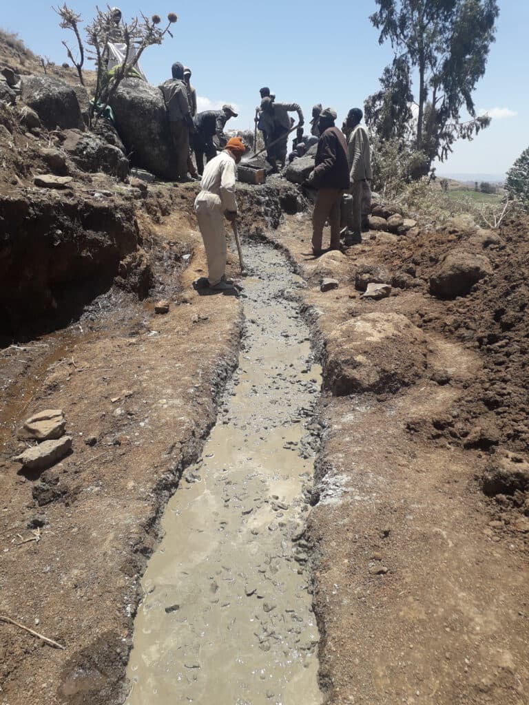 Community water infrastructure construction in Ethiopia
